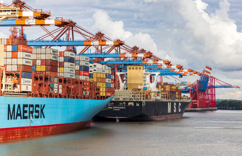 Maersk shipping container ships China box production facilities