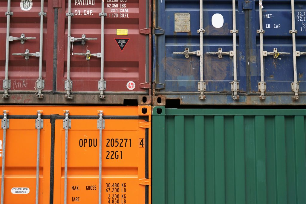 box shipping container port blockage back up congestion