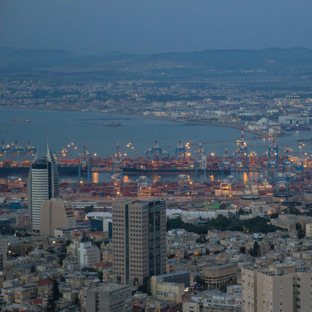 Haifa Port in Israel