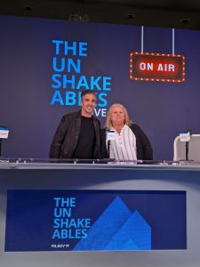 Andrew Ciccarone and Michelle Rockwell after recording The Unshakeables